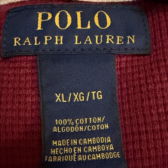 Polo Ralph Lauren Men’s Long Sleeve Waffle Knit Thermal Shirt Size XL - Picture 5 of 5